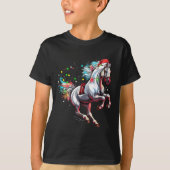 Weihnachtsmann Reiten T-Shirt (Vorderseite)