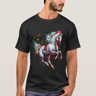Weihnachtsmann Reiten T-Shirt