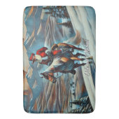 Weihnachtsmann Reiten Weihnachten Badematte (Vorderseite Vertikal)