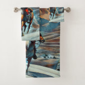 Weihnachtsmann Reiten Weihnachten Badhandtuch Set (Insitu)