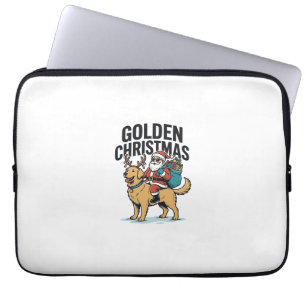 Weihnachtsmann-Reiter-Retriever-Shirt Desi Laptopschutzhülle