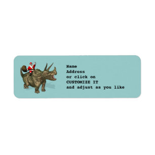 Weihnachtsmann reitet auf Triceratops