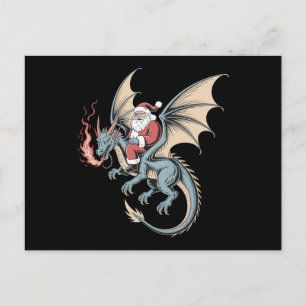 Weihnachtsmann reitet Drache Weihnachten Feuer atm