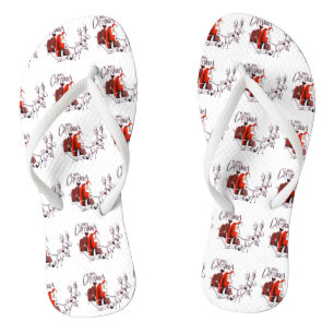 Weihnachtsmann-Reitren-Weihnachten Badesandalen