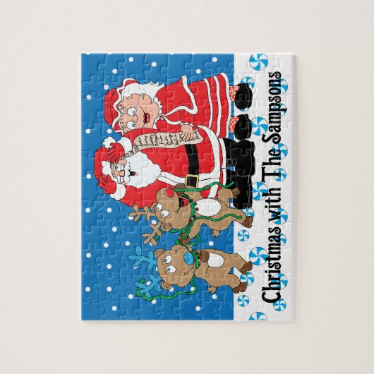 Weihnachtsmann-Renditen Puzzle (Vertikal)