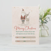 🎅Weihnachtsmann & Rentier Frohe Weihnachten (Stehend Vorderseite)