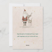 🎅Weihnachtsmann & Rentier Frohe Weihnachten (Rückseite)
