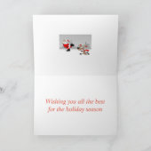 Weihnachtsmann & Rentier Karte (Innenseite)