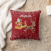 Weihnachtsmann Rentier Sleigh Snowflake Red Baby Kissen (Decke)