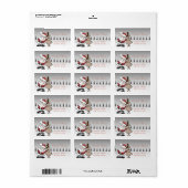 Weihnachtsmann, Rentier Weihnachten Adressaufkleber (Vorne)