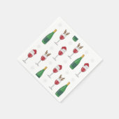 Weihnachtsmann Rentier Weinkultur und Erde Serviette (Ecke)