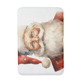 Weihnachtsmann Retro Weihnachten Badematte (Vorderseite Vertikal)