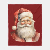 Weihnachtsmann Retro Weihnachten Fleecedecke (Vorderseite)