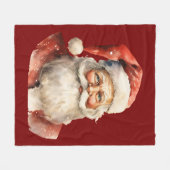 Weihnachtsmann Retro Weihnachten Fleecedecke (Vorderseite (Horizontal))
