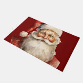 Weihnachtsmann Retro Weihnachten Fußmatte (Schrägansicht)