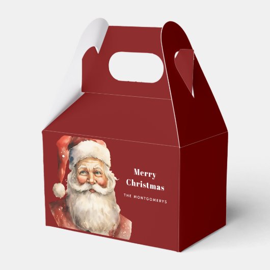 Weihnachtsmann Retro Weihnachten Geschenkschachtel (Vorderseite)
