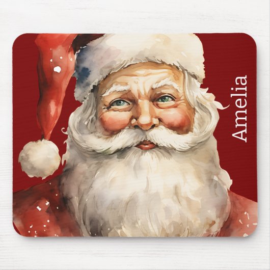 Weihnachtsmann Retro Weihnachten Mousepad (Vorne)
