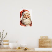 Weihnachtsmann Retro Weihnachten Poster (Küche)