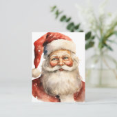 Weihnachtsmann Retro Weihnachten Postkarte (Stehend Vorderseite)