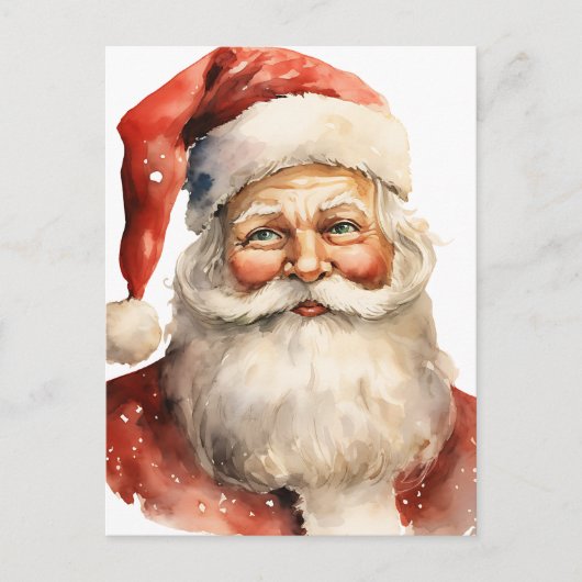 Weihnachtsmann Retro Weihnachten Postkarte (Vorderseite)