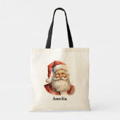 Weihnachtsmann Retro Weihnachten Tragetasche (Rückseite)