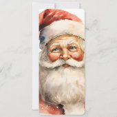 Weihnachtsmann Retro-Weihnachtsmenü Einladung (Rückseite)
