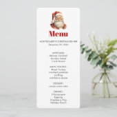 Weihnachtsmann Retro-Weihnachtsmenü Einladung (Stehend Vorderseite)