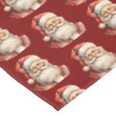Weihnachtsmann Retro-Weihnachtsmuster Tischdecke (Schrägansicht)