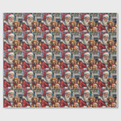 Weihnachtsmann Rhodesian Ridgeback Weihnachts-Kuns Geschenkpapier (Flach)