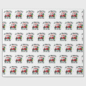 Weihnachtsmann-Riding Golf Cart Geschenkpapier (Flach)