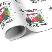Weihnachtsmann-Riding Golf Cart Geschenkpapier (Rolleneckpunkt)