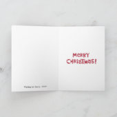 Weihnachtsmann riecht nach Reindeer Feiertagskarte (Innenseite)