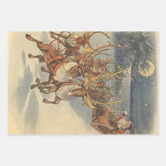 Weihnachtsmann Ristorante da Valentino Geschenkpapier Set (Vorderseite)