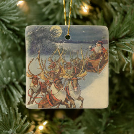 Weihnachtsmann Ristorante da Valentino Keramikornament