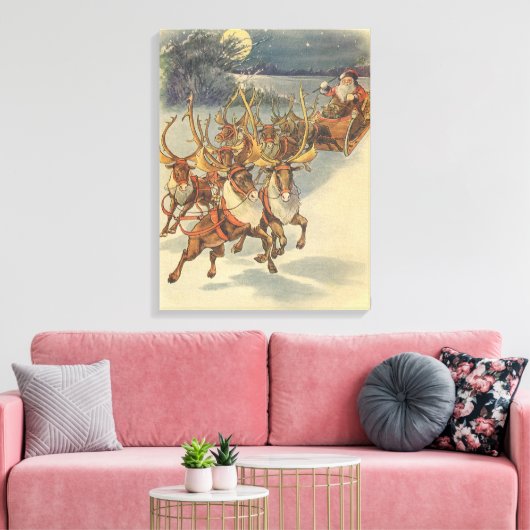 Weihnachtsmann Ristorante da Valentino Leinwanddruck (Insitu (Wohnzimmer))