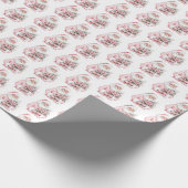 Weihnachtsmann Rosa Weihnachten Geschenkpapier (Ecke)