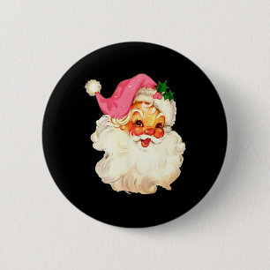 Weihnachtsmann Rosa Weihnachtsgesicht Alt Xmas Vin Button