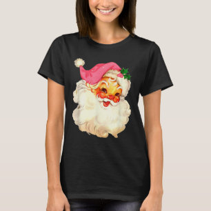 Weihnachtsmann Rosa Weihnachtsgesicht Alt Xmas Vin T-Shirt