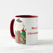 Weihnachtsmann-rot Tasse (Vorderseite Links)