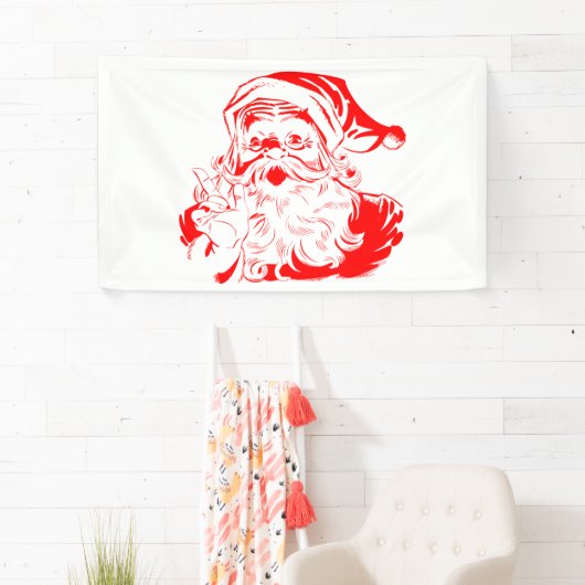 Weihnachtsmann Rot und Weiß Weihnachten Banner (Insitu)
