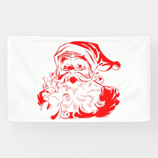Weihnachtsmann Rot und Weiß Weihnachten Banner (Horizontal)