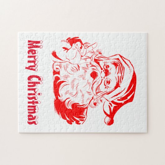 Weihnachtsmann Rot und Weiß Weihnachten Puzzle (Horizontal)