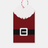 Weihnachtsmann Roter Anzug Jacket und Gürtel Geschenkanhänger (Vorderseite)
