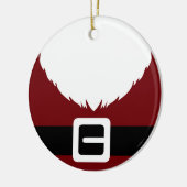 Weihnachtsmann Roter Anzug Jacket und Gürtel Keramik Ornament (Links)