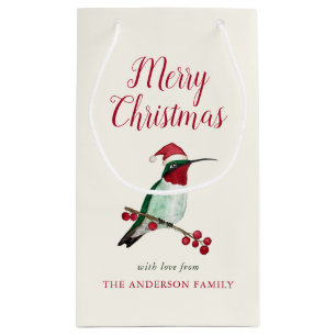 Weihnachtsmann-Ruby-throated Hummingbird Kleine Geschenktüte
