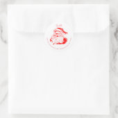 Weihnachtsmann-Rücksendeadresse Feiertag Runder Aufkleber (Tasche)