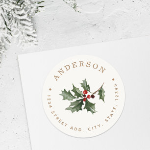 Weihnachtsmann Rücksendeadresse Runder Aufkleber