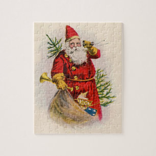 Weihnachtsmann ruft an Vintage Puzzle