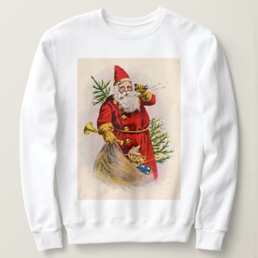 Weihnachtsmann ruft Feiertag Sweatshirt (Design vorne)