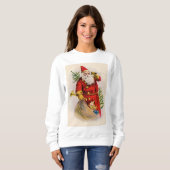 Weihnachtsmann ruft Feiertag Sweatshirt (Vorne ganz)